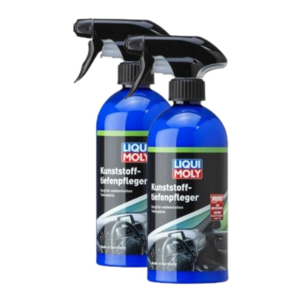 Plastic care product 2x500 ml spray bottles LIQUI MOLY for real deep care