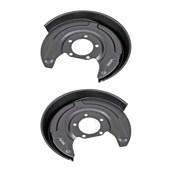 Brake disc splash plate set made of sheet steel A.B.S. for AUDI A6 and others