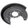 Brake disc splash plate set made of sheet steel A.B.S. for AUDI A6 and others