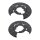 Brake disc splash plate set made of aluminium A.B.S. for BMW 3 Series and others