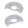 Brake disc splash plate set sheet steel Ø 260 mm A.B.S. for e.g. VW TRANSPORTER