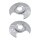 Brake disc splash plate set sheet steel Ø 283 mm A.B.S. for MAZDA 626 and others