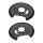 Brake disc splash plate set sheet steel A.B.S. for MB B-CLASS and others