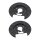 Brake disc splash plate set sheet steel Ø 321 mm A.B.S. for e.g. PEUGEOT 406
