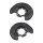 Brake disc splash plate set made of sheet steel A.B.S. for TOYOTA LAND