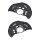 Brake disc splash plate set sheet steel Ø 325 mm A.B.S. for e.g. TOYOTA AURIS