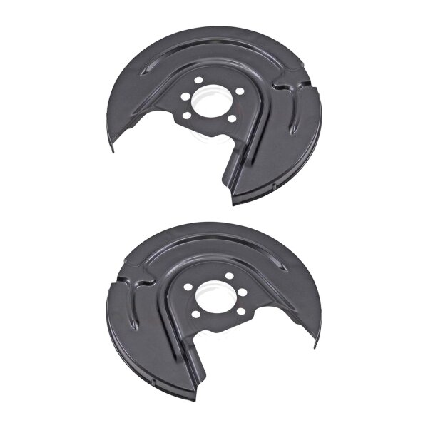 Brake disc splash plate set made of sheet steel A.B.S. for VW GOLF and others