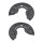 Brake disc splash plate set sheet steel Ø 413 mm A.B.S. for e.g. TESLA MODEL