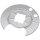 Brake disc splash plate set sheet steel Ø 377 mm A.B.S. for e.g. TESLA MODEL