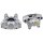 Brake caliper set 2 pistons Ø 40 mm grey cast iron A.B.S. for e.g. MB E-CLASS