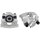 Brake caliper set 1 piston Ø 40 mm grey cast iron A.B.S. for e.g. BMW 3 Series