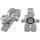 Brake caliper set with parking brake Ø 38 mm alu A.B.S. for e.g. MAZDA MX-5