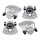 Brake caliper set 1 piston Ø 54 mm grey cast iron A.B.S. for e.g. OPEL CORSA