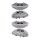 Bremssättel-Set 4 Kolben Ø 44 mm Aluminium A.B.S. für u.a. MB E-KLASSE