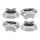 Brake caliper set 2 pistons Ø 38 mm grey cast iron A.B.S. for e.g. VOLVO 240