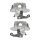 Brake caliper set with parking brake Ø 36 mm alu A.B.S. for e.g. OPEL ASTRA