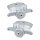 Brake caliper set 1 piston Ø 57 mm grey cast iron A.B.S. for e.g. NISSAN QASHQAI