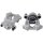 Brake caliper set 1 piston Ø 54 mm grey cast iron A.B.S. for e.g. BMW 1 Series