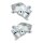 Brake caliper set with parking brake Ø 34 mm A.B.S. for e.g. HONDA CIVIC