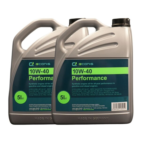 Engine oil multipack 2x5 l 10W-40 A3/B4 SL/CF ECANIS Performance synthetic cars
