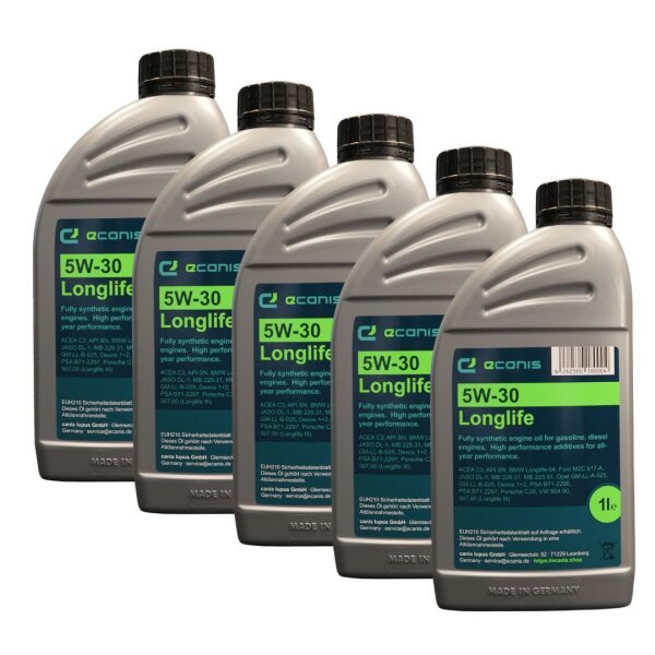 Motoröl Multipack 5x1 l 5W-30 C3 SN ECANIS Longlife vollsynthetisch für PKW