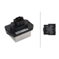 Interior Blower Regulator 12 V 4-pin HELLA for e.g. LAND...