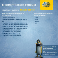 Interior Blower Regulator 12 V 6-pin HELLA suitable for e.g. VW GOLF