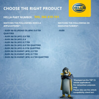 Interior Blower Regulator 12 V 6-pin HELLA suitable for e.g. AUDI A6