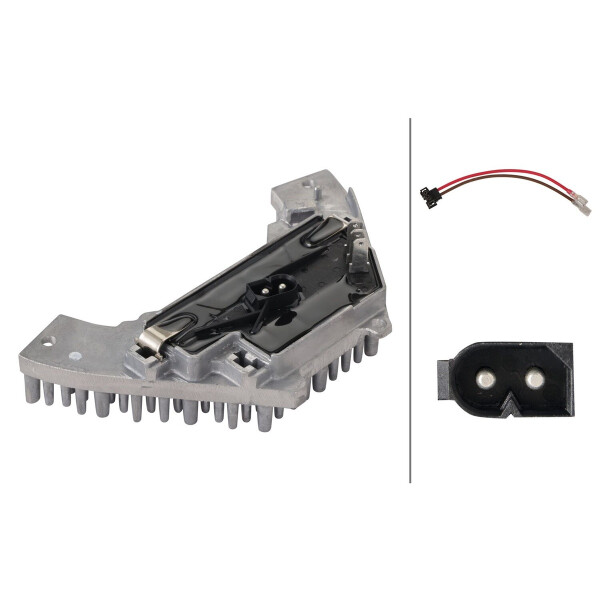 Interior Blower Regulator 12 V 5-pin HELLA suitable for e.g. PEUGEOT 306