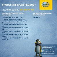 Interior Blower Regulator 12 V 5-pin HELLA suitable for e.g. PEUGEOT 306