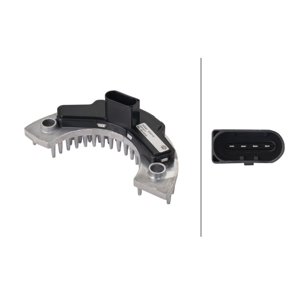 Regler Innenraumgebläse 24 V 4-polig HELLA passend für u.a. VOLVO FH16