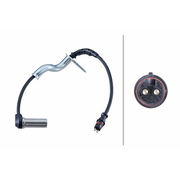 Wheel Speed Sensor 500 mm cable HELLA for MERCEDES-BENZ ACTROS and others
