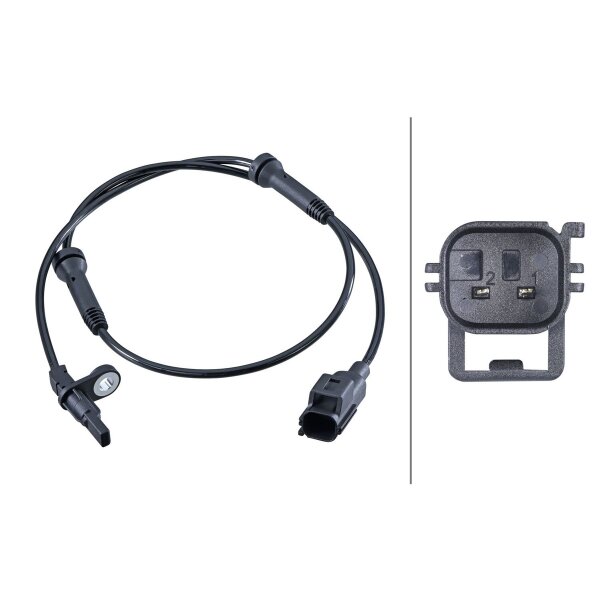 Sensor Raddrehzahl 2-polig Hallsensor 914 mm Kabel HELLA für u.a. JAGUAR XF