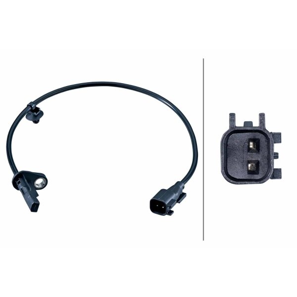 Wheel Speed Sensor 2-pole Hall sensor 365 mm cable HELLA for FORD TRANSIT and others