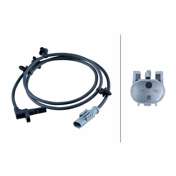 Wheel Speed Sensor 2-pole Hall sensor 1.075 mm cable HELLA for e.g. MB VITO