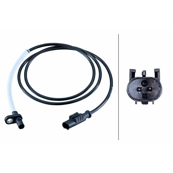 Wheel Speed Sensor 2-pole Hall sensor 1,250 mm cable HELLA for IVECO DAILY and others