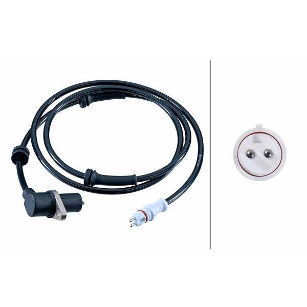 Wheel Speed Sensor 2-pole Hall sensor 1.355 mm cable HELLA for FIAT DUCATO and others