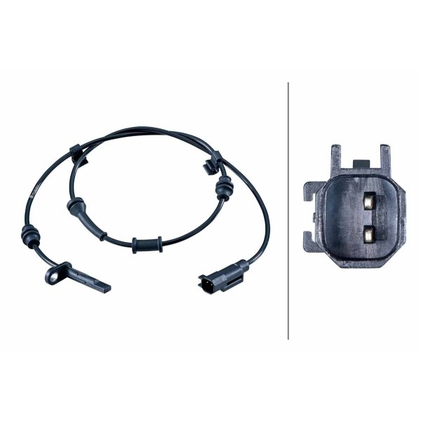 Wheel Speed Sensor 2-pole Hall sensor 900 mm cable HELLA for JEEP CHEROKEE and others