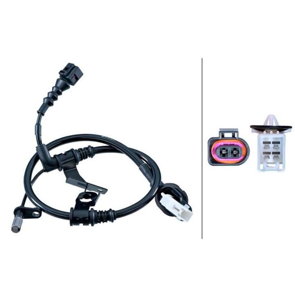 Sensor Raddrehzahl 2-polig Hallsensor 800 mm Kabel HELLA für u.a. MAZDA CX-5