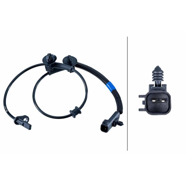 Wheel Speed Sensor 2-pole Hall sensor 700 mm cable HELLA for FORD