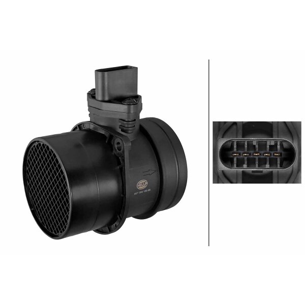 Mass Air Flow Sensor tube socket 5-pin HELLA suitable for e.g. VW BORA