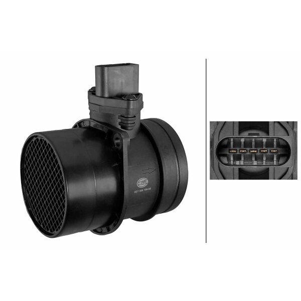 Luftmassenmesser Rohrstutzen 5-polig HELLA passend für u.a. AUDI A3