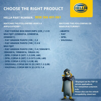 Innenraumgebläse 12 V 180 W 2-polig HELLA passend für u.a. OPEL CORSA