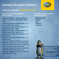 Innenraumgebläse 12 V 180 W 2-polig HELLA für u.a. RENAULT KANGOO