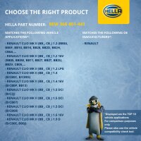 Interior Blower 12 V 180 W 2-pole HELLA suitable for e.g. RENAULT CLIO