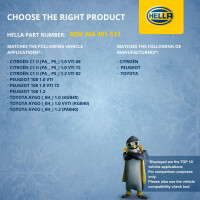 Innenraumgebläse 12 V 180 W 2-polig HELLA passend für u.a. CITROËN C1