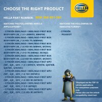 Innenraumgebläse 12 V 120 W 2-polig HELLA für u.a. CITROËN BERLINGO