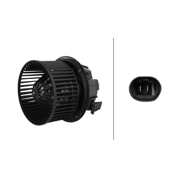 Interior Blower 12 V 261 W 2-pole HELLA for DACIA SANDERO and others