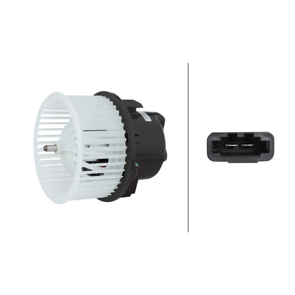 Interior Blower 12 V 168 W 2-pole HELLA for e.g. LAND ROVER RANGE ROVER EVOQUE