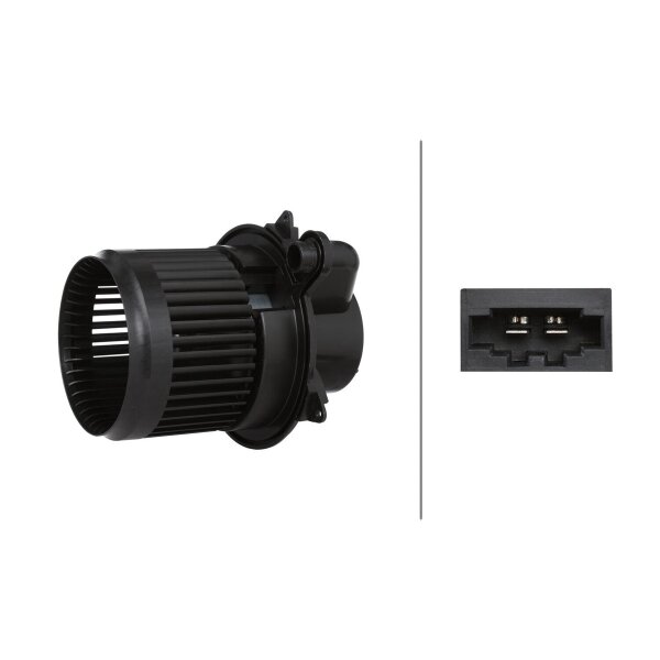 Interior Blower 12 V 180 W 2-pole HELLA for DACIA SANDERO and others